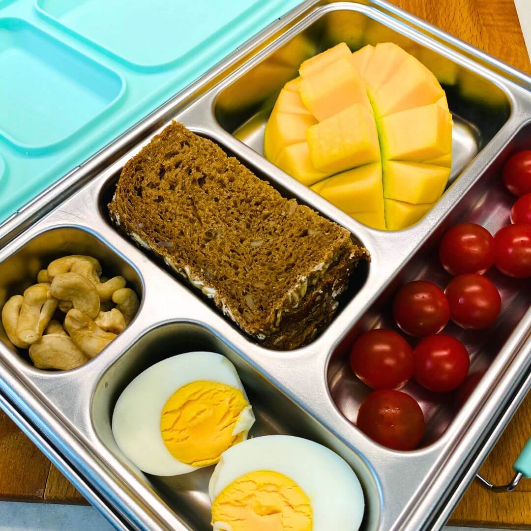 Explora 5 Verde Jade – Almuerzo saludable y sostenible Fiambrera Explora 5 Verde Jade con almuerzo saludable infantil