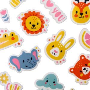 Hoja de pegatinas reutilizables Repega NastyPlastic diseño Cute Friends